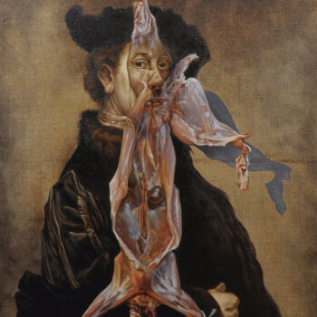 Pittura intitolato "Conversation avec R…" da Frédéric Martin, Opera d'arte originale, Olio Montato su Telaio per barella in…