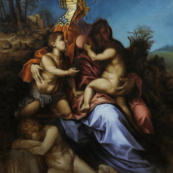 Pittura intitolato "Transfiguration" da Frédéric Martin, Opera d'arte originale, Olio Montato su Telaio per barella in legno