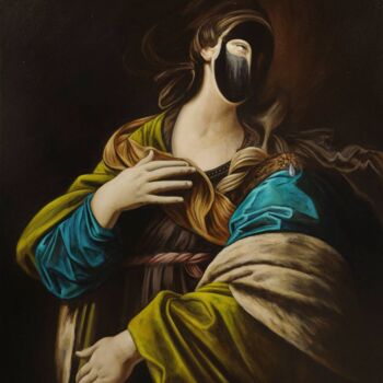 Painting titled "Lacrimosa" by Frédéric Martin, Original Artwork, Oil