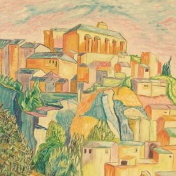 Peinture intitulée "Gordes" par Frédéric Mazel, Œuvre d'art originale, Huile