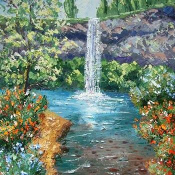 Painting titled "Silver Creek, Orego…" by Frederic Payet, Original Artwork
