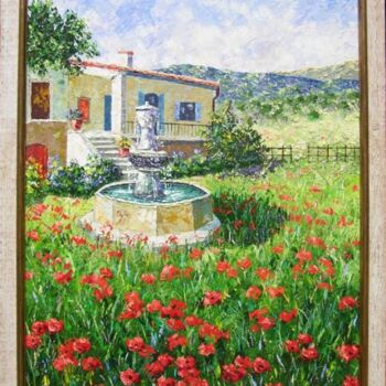 Painting titled "Cotignac" by Frederic Payet, Original Artwork