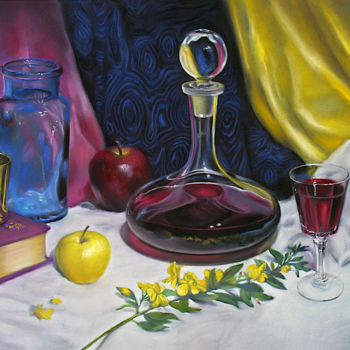 Dibujo titulada "Grand Vin" por Frederic Reverte, Obra de arte original, Pastel