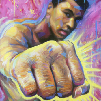 Painting titled "Ali Pop" by Frederic Reverte, Original Artwork, Oil