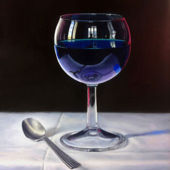 Malerei mit dem Titel "Substance Bleue (Cu…" von Frederic Reverte, Original-Kunstwerk, Öl