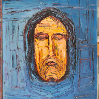Peinture intitulée "la sainte face" par Frederic Servian, Œuvre d'art originale, Huile