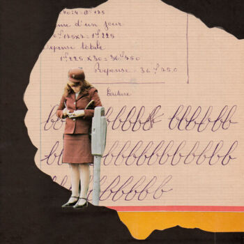 Collages getiteld "Écriture" door Frédéric Villbrandt, Origineel Kunstwerk, Collages