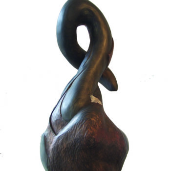 Sculpture titled "L'éveil" by Frédéric Boiron, Original Artwork, Wood