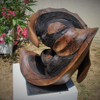 Sculpture intitulée "La danse" par Frédéric Boiron, Œuvre d'art originale, Bois