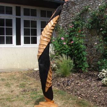 Skulptur mit dem Titel "L'ascension" von Frédéric Boiron, Original-Kunstwerk, Holz