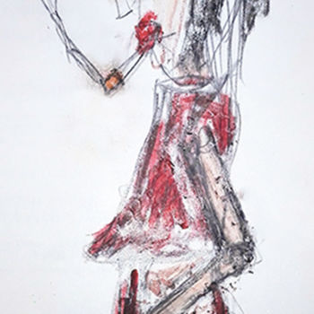 제목이 "Escalator espagnol"인 그림 Frédéric Bouillet로, 원작, 연필