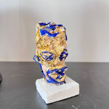 Rzeźba zatytułowany „GoldenBlue” autorstwa Frédérick Meunier, Oryginalna praca, Akryl