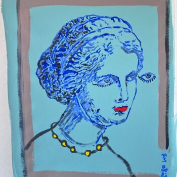 Ζωγραφική με τίτλο "LadyBlue" από Frédérick Meunier, Αυθεντικά έργα τέχνης, Ακρυλικό