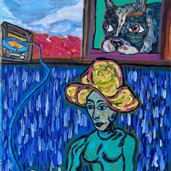 "Le chien qui ne vou…" başlıklı Tablo Frédérick Meunier tarafından, Orijinal sanat, Akrilik Ahşap Sedye çerçevesi üzerine mo…