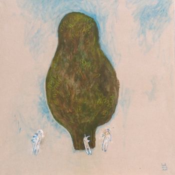 Картина под названием "arbre" - Frédéric Leclercq, Подлинное произведение искусства