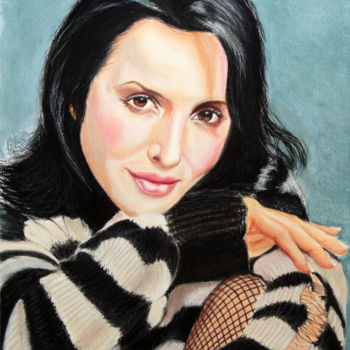 "Andréa C" başlıklı Tablo Fred Mahieu tarafından, Orijinal sanat, Pastel