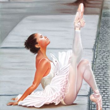 Картина под названием "Ballet de rue" - Fred Mahieu, Подлинное произведение искусства, Пастель