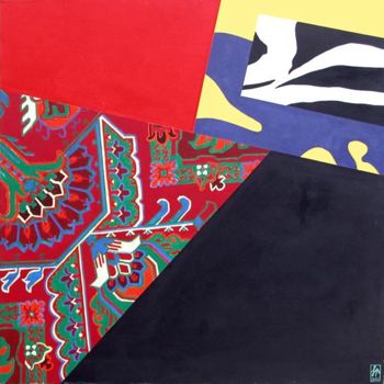 Peinture intitulée "Tapis rouge" par Frédéric Pierret, Œuvre d'art originale, Huile