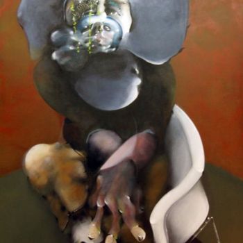 Peinture intitulée "21.03" par Frederik Bellanger, Œuvre d'art originale, Huile