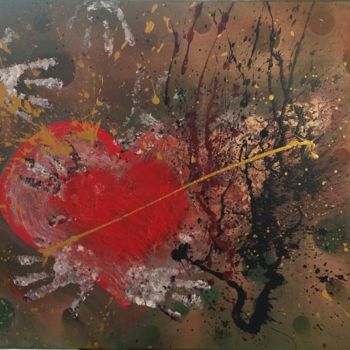 Painting titled "love is all" by Frédérique Chabin-Rivière, Original Artwork