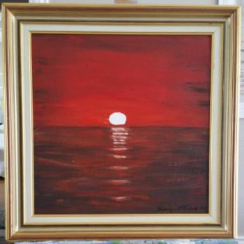 Peinture intitulée "coucher-de-soleil-" par Frederique Colombelle, Œuvre d'art originale, Acrylique