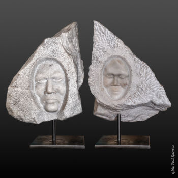Скульптура под названием "Eskimo" - Frederique De Meester, Подлинное произведение искусства, Камень