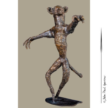Sculpture intitulée "Sifaka" par Frederique De Meester, Œuvre d'art originale, Bronze