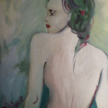 Peinture intitulée "femme-au-dos-nu." par Frédérique Fèvre-Bellin, Œuvre d'art originale