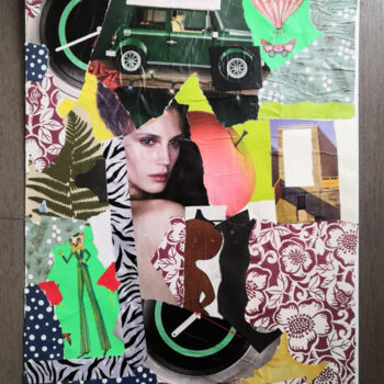 Collages intitulée "Patchwork II" par Frédérique Girin, Œuvre d'art originale, Collages Monté sur Plexiglas