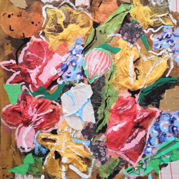 绘画 标题为“Densité florale” 由Frédérique Girin, 原创艺术品, 丙烯 安装在木板上