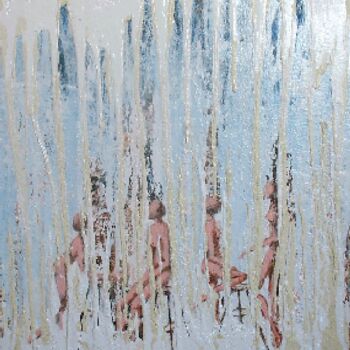 Pittura intitolato ""WAITING the SPRING"" da Frédérique Lombard Morel, Opera d'arte originale, Acrilico