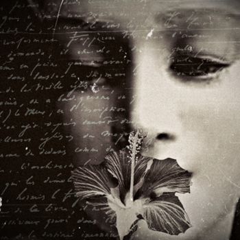 Arts numériques intitulée "Flower of romance" par Frédérique Longrée, Œuvre d'art originale, Photo montage