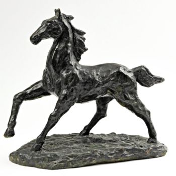 Sculptuur getiteld "Cheval" door Frédérique Maillart, Origineel Kunstwerk, Bronzen