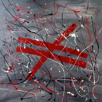 Painting titled "Injustice" by Frédérique Mosimann, Original Artwork, Acrylic