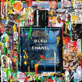 "Bleu" başlıklı Tablo Frédérique Sanson tarafından, Orijinal sanat, Akrilik Alüminyum üzerine monte edilmiş