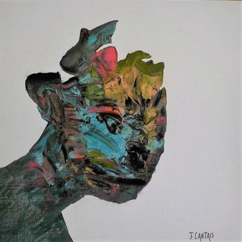 Painting titled "TITAN" by Frederique Cantais, Original Artwork