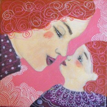 Peinture intitulée "le baiser esquimeau" par Frederique Chaplet, Œuvre d'art originale