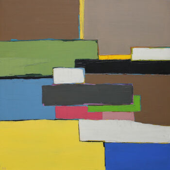 Peinture intitulée "Abstrait 11" par Frédérique Marteau, Œuvre d'art originale, Huile Monté sur Châssis en bois