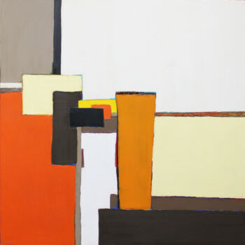 Картина под названием "Abstrait 12" - Frédérique Marteau, Подлинное произведение искусства, Масло Установлен на Деревянная р…