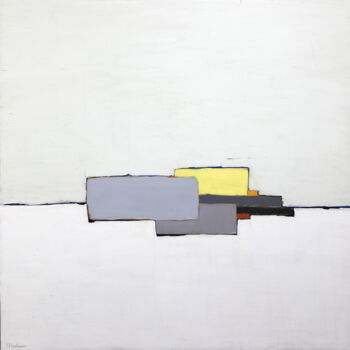 Malarstwo zatytułowany „Abstraction 20” autorstwa Frédérique Marteau, Oryginalna praca, Olej Zamontowany na Drewniana rama n…