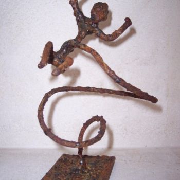 Skulptur mit dem Titel "les  jumeaux, le fr…" von Fredeuhe, Original-Kunstwerk, Metalle