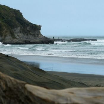 Photographie intitulée "Muriwai Beach" par Frédérique Ziolko, Œuvre d'art originale
