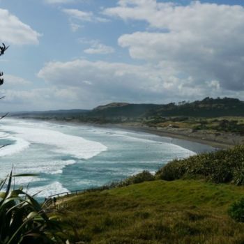 Photographie intitulée "Muriwai Beach" par Frédérique Ziolko, Œuvre d'art originale