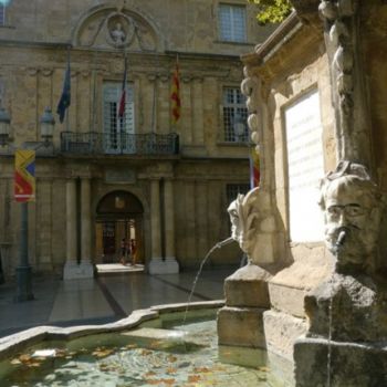 Photography titled "Fontaine Place de l…" by Frédérique Ziolko, Original Artwork