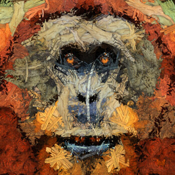 Digital Arts titled "Orang-Outang Out Of…" by Frédéric Durieu & Nathalie Erin, Original Artwork, 2D Digital Work Mounted on…