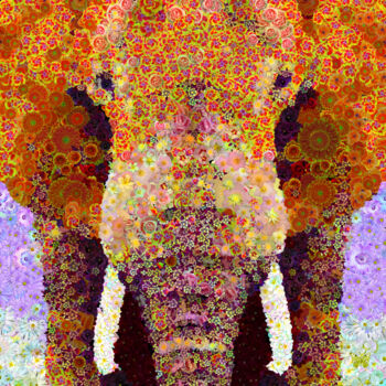 Digital Arts με τίτλο "Elephant Out Of Flo…" από Frédéric Durieu & Nathalie Erin, Αυθεντικά έργα τέχνης, 2D ψηφιακή εργασία…