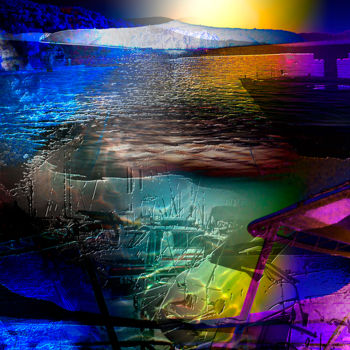 Arts numériques intitulée "luminescence5.jpg" par Frédérique Négrié, Œuvre d'art originale, Peinture numérique