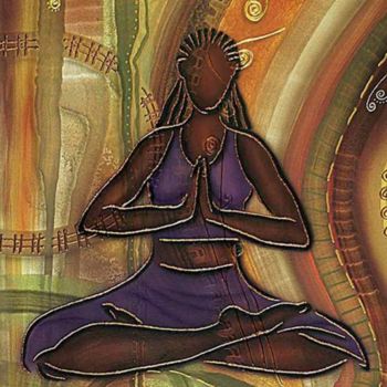 Painting titled "yoga" by Fred Odle, Original Artwork, Acrylic