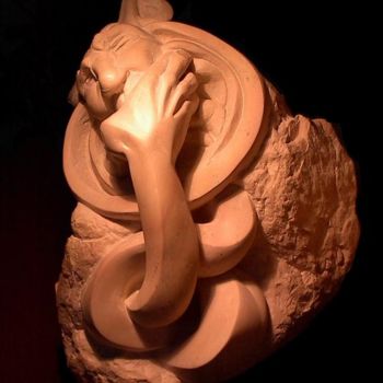 Sculpture titled "Saperlipopette" by Frédéric Ploussard, Original Artwork, Stone