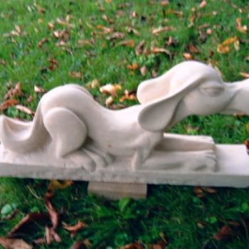 Sculpture titled "Le meilleur ami de…" by Frédéric Ploussard, Original Artwork, Stone